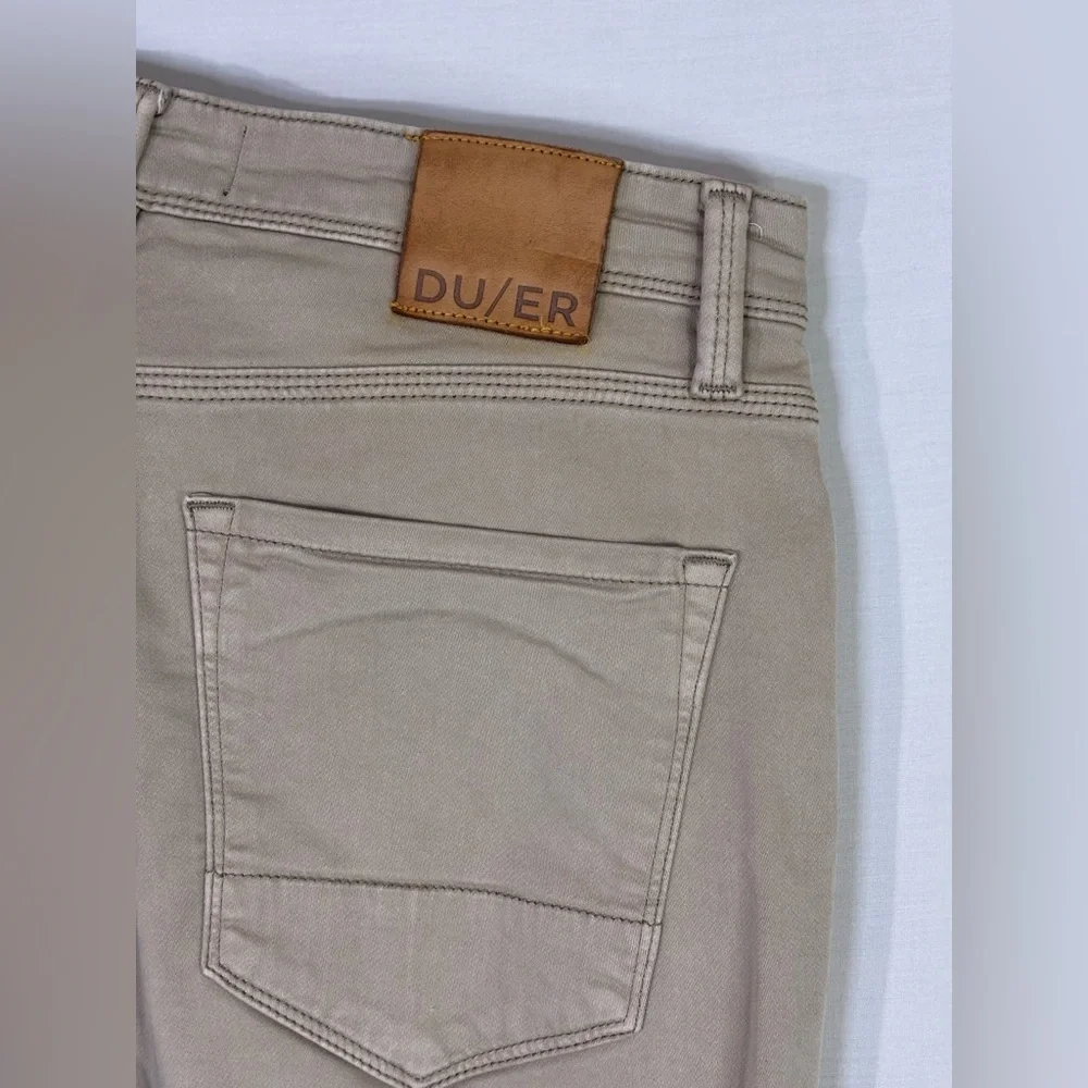 DU/ER No Sweat Khaki Pants Relaxed Taper Stretch Performance 32x32